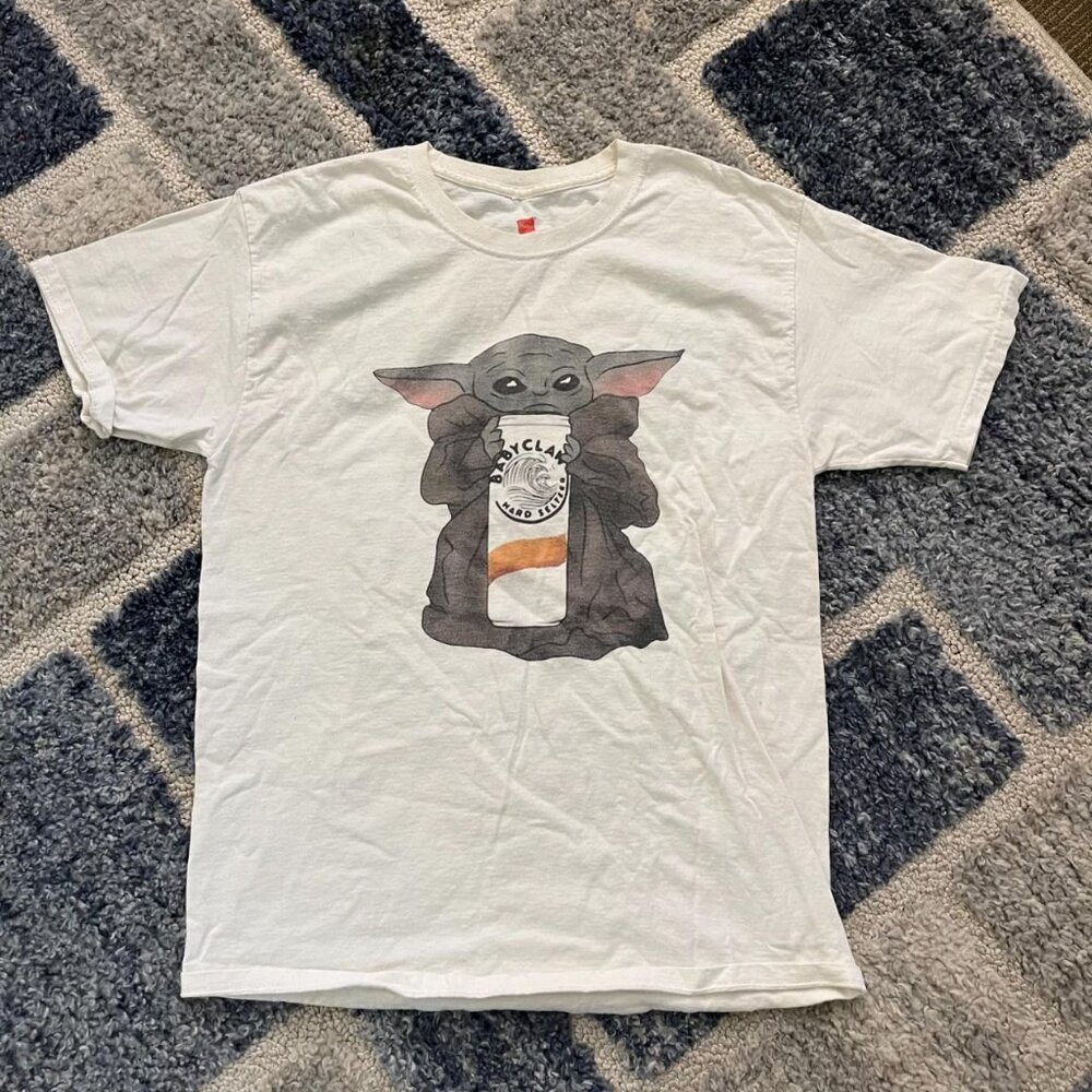 Baby Yoda Baby Claw Hard Seltzer Shirt Unisex Size M 100% Cotton